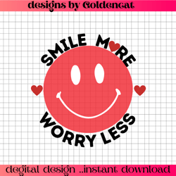Smile More Worry Less Png. Happy emoji face png.