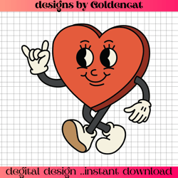 Funny Candy Heart Walking Png .