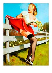 Vintage Pin Up Girl - Cross Stitch Pattern Counted Vintage PDF - 111-446