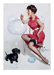 Vintage Pin Up Girl - Cross Stitch Pattern Counted Vintage PDF - 111-447