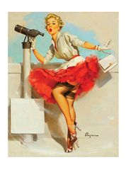 Vintage Pin Up Girl - Cross Stitch Pattern Counted Vintage PDF - 111-455