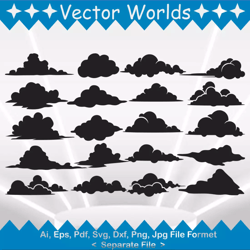 Clouds svg, Cloud svg, Cloud, Sky, SVG, ai, pdf, eps, svg, dxf, png, Vector