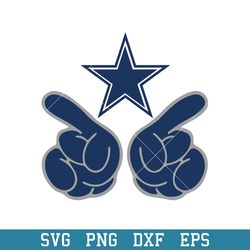 Hand Two Dallas Cowboys Svg, Dallas Cowboys Svg, NFL Svg, Png Dxf Eps Digital File