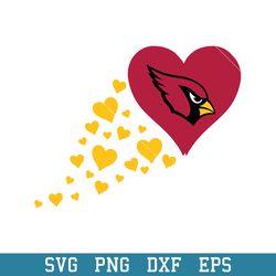 Heart Arizona Cardinals Logo Svg, Arizona Cardinals Svg, NFL Svg, Png Dxf Eps Digital File
