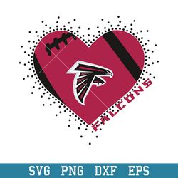 Heart Atlanta Falcons Logo Svg, Atlanta Falcons Svg, NFL Svg, Sport Svg, Png Dxf Eps Digital File
