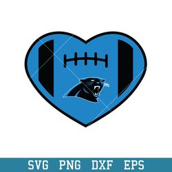 Heart Carolina Panthers Team Logo Svg, Carolina Panthers Svg, NFL Svg, Png Dxf Eps Digital File