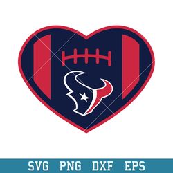 Heart Houston Texans Football Svg, Houston Texans Svg, NFL Svg, Png Dxf Eps Digital File