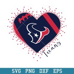 Heart Houston Texans Logo Svg, Houston Texans Svg, NFL Svg, Png Dxf Eps Digital File
