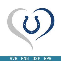 Heart Indianapolis Colts Logo Svg, Indianapolis Colts Svg, NFL Svg, Png Dxf Eps Digital File