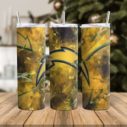 Los Angeles Chargers NFL Tumbler Png , Football Tumbler Wrap Design, NFl Tumbler Wrap