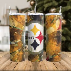 Pittsburgh Steelers NFL Tumbler Png , Football Tumbler Wrap Design, NFl Tumbler Wrap