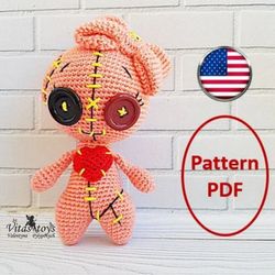 Doll Little Voodoo Girl amigurumi crochet pattern