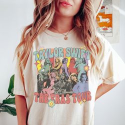 Retro Taylor The Eras Tour TShirt The Eras Tour 2023 Midnights Shirt Gildan Shirt