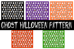 Halloween Pattern Ghostes 5 PNG Files Digital Download Sublimation