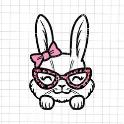 Bunny Rabbit Leopard Glasses Svg, Cute Bunny Easter Day Svg, Cute Rabbit Bunny Easter Day Svg, Bunny Bandana Heart Svg,