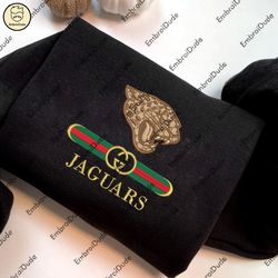 NFL Jacksonville Jaguars Embroidered Shirt, NFL Jaguars Gucci Embroidery, Embroidered Hoodie, Sweatshirt