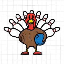 Turkey Bowling Thanksgiving Svg, Bowling Thanksgiving Svg, Bowling Thankful Svg, Turkey Thanksgiving Svg