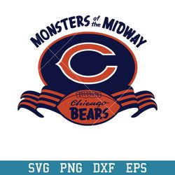 Monsters Mindway Chicago Bears Svg, Chicago Bears Svg, NFL Svg, Png Dxf Eps Digital File
