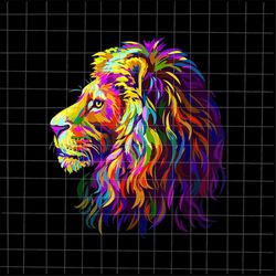 Colorful Lion Head Pop Art Style Png, Colorful Lion, Lion Head Png, Lion Art Style Png, Leo Zodiac Png