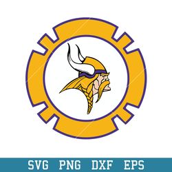 Minnesota Vikings Poker Chip Svg, Minnesota Vikings  Svg, NFL Svg, Png Dxf Eps Digital File