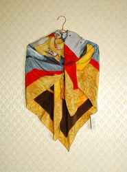 Hand Painted Silk Scarf Dali Dream hand made shawl unique gift