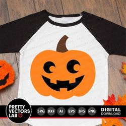 Pumpkin Face Svg, Halloween Svg, Funny Pumpkin Svg Dxf Eps Png, Fall Cut Files, Baby, Kids Shirt Design, Pumpkin Clipart