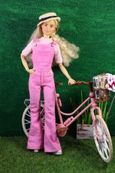 barbie doll clothes pattern - sewing overalls