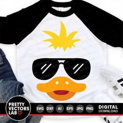 Duck Svg, Duck Face Cut File, Boys Svg, Dxf, Eps, Png, Kids Shirt Design, Baby Clipart, Farm Animal Png, Birthday Boy Sv