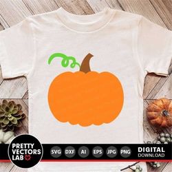 Cute Pumpkin Svg, Thanksgiving Svg, Halloween Cut File, Pumpkin Svg Dxf Eps Png, Fall Svg, Autumn Clipart, Kids Shirt Sv