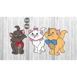 3 Kittens SVG \ Cat SVG \ Cute Kitty SVG \ Cats svg \ Digital Files \ Instant Download