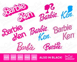 Barbi Logo Babe Doll Design Bundle Retro 60s 70s 80s 90s 00s  SVG PNG Clipart Digital Download Sublimation Cricut Cut Fi