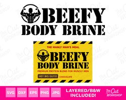 Beefy Body Brine Protein Muscles Bodybuilding Ken Barbi Kendom  SVG PNG Clipart Digital Download Sublimation Cricut Cut