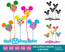 DisneyWorld 50th Anniversary Vault Collection Inspired Balloon Spirit   SVG Clipart Digital Download Sublimation Cut Fil