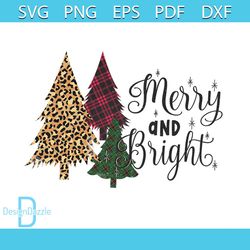 Merry And Bright Christmas Tree Png, Christmas Png, Merry And Bright Png
