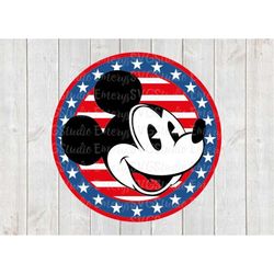 SVG PNG Dxf Pdf File for Patriotic Mickey 4th of July
