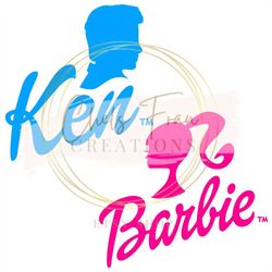 Barbi and Ken Font and Head Layered Bundle SVG, PNG, EPS, dxf Files Cricut Use Silhouette