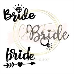 Bride Wedding Ring Elopement Font Svg, Cricut, Silhouette Vector Cut File I SVG, PNG, DXF, eps files