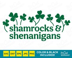 Shamrocks  Shenanigans SVG Lucky St Patricks Day Clipart Shirt SVG Sublimation Trendy Cricut Instant Digital Download Dx