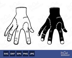 Thing Hand Wednesday Addams  Layered SVG Clipart Images Digital Download Sublimation Cricut Cut File Png Dxf Jpg