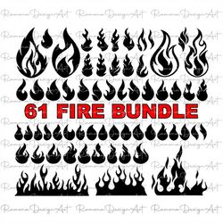 Fire Flame SVG, Fire Svg, Png, Fire Flames, Svg Bundle, Fire Ball, Cricut, Silhouette, Fire Clipart, Commercial use, Ins