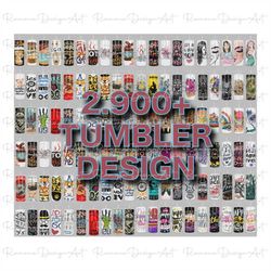 2,900 tumbler design bundle, 2022 sublimation tumbler designs - 20oz skinny tumbler wraps templates & straight - png, di