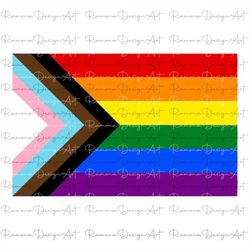 Pride and Progress LGBT Flag SVG - Svg, Jpg, Png, Ai, Pdf - Cricut Cut file, Silhouette - Lesbian, Gay, Bisexual, Trans