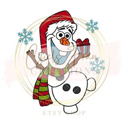 Christmas Olaf Santa Svg, Frozen Olaf Christmas Cricut, Silhouette Vector Cut File