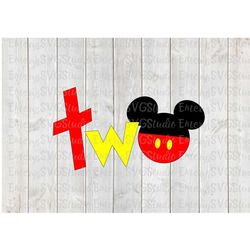 SVG File for Birthday Mickey Two