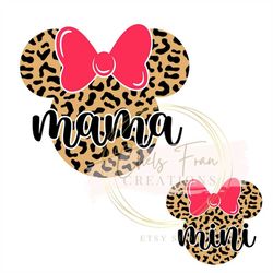 Mama and Mini Svg Bundle, Mommy and Me svg, Mama and Me Leopard Svg, Mama Rainbow Svg, Mom and Mini Svg Png Dxf Eps Cut