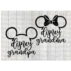 SVG DXF PNG Eps Pdf Mickey and Minnie Grandma and Grandpa