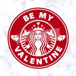 Red Valentines Starbucks Coffee Logo SVG, DXF, PNG, Cut Files, Cricut Use