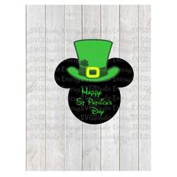 SVG File for Mickey with St Patricks Day Hat