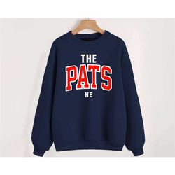 New England Football The Pats Vintage Navy Sweatshirt, Go New England Football Team Shirt, Retro American Football Sweat