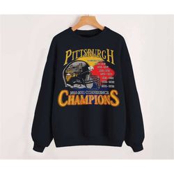 Pittsburgh Football Conference Champions Vintage Black Sweatshirt, Pittsburgh Football Team Retro Shirt, American Footba
